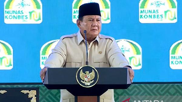 Di Munas NU, Prabowo sebut gaji guru kecil karena kebocoran anggaran